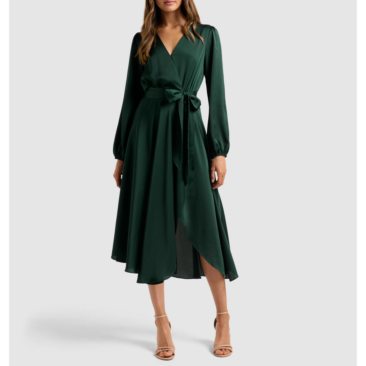 Marilyn Bodycon Wrap Midi Dress - Classic Black main image 0