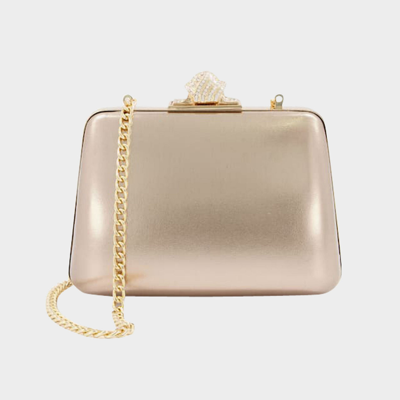 DUNE LONDON Become Embellished Clasp Clutch Bag