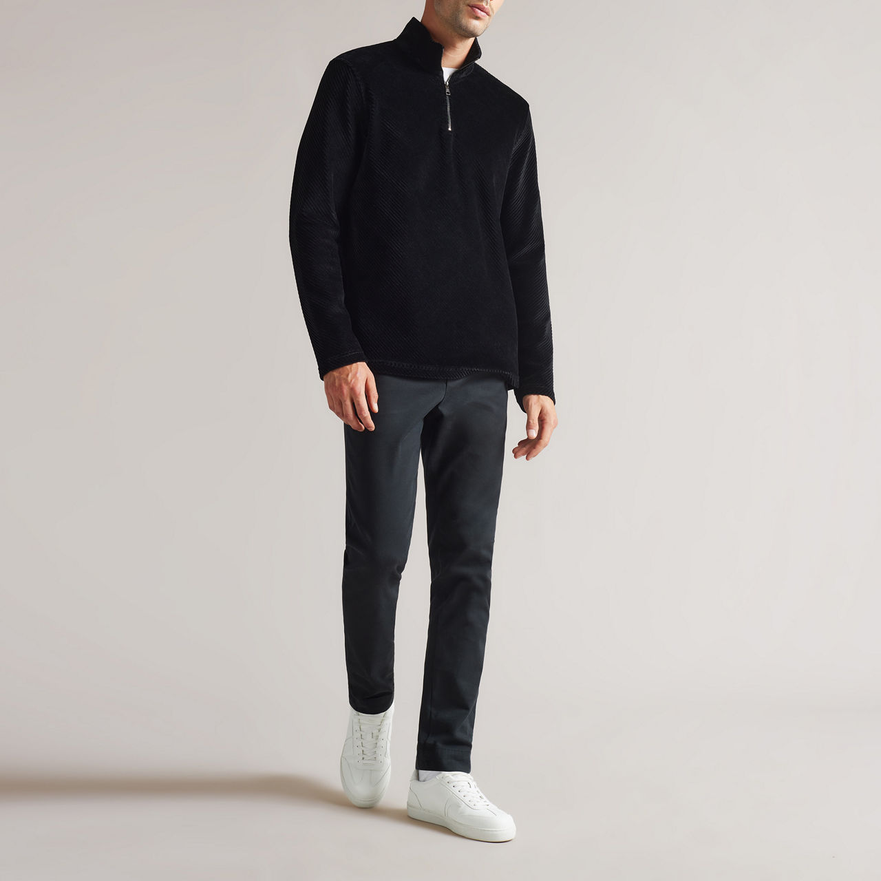 Karlton Rib Funnel Neck Sweater