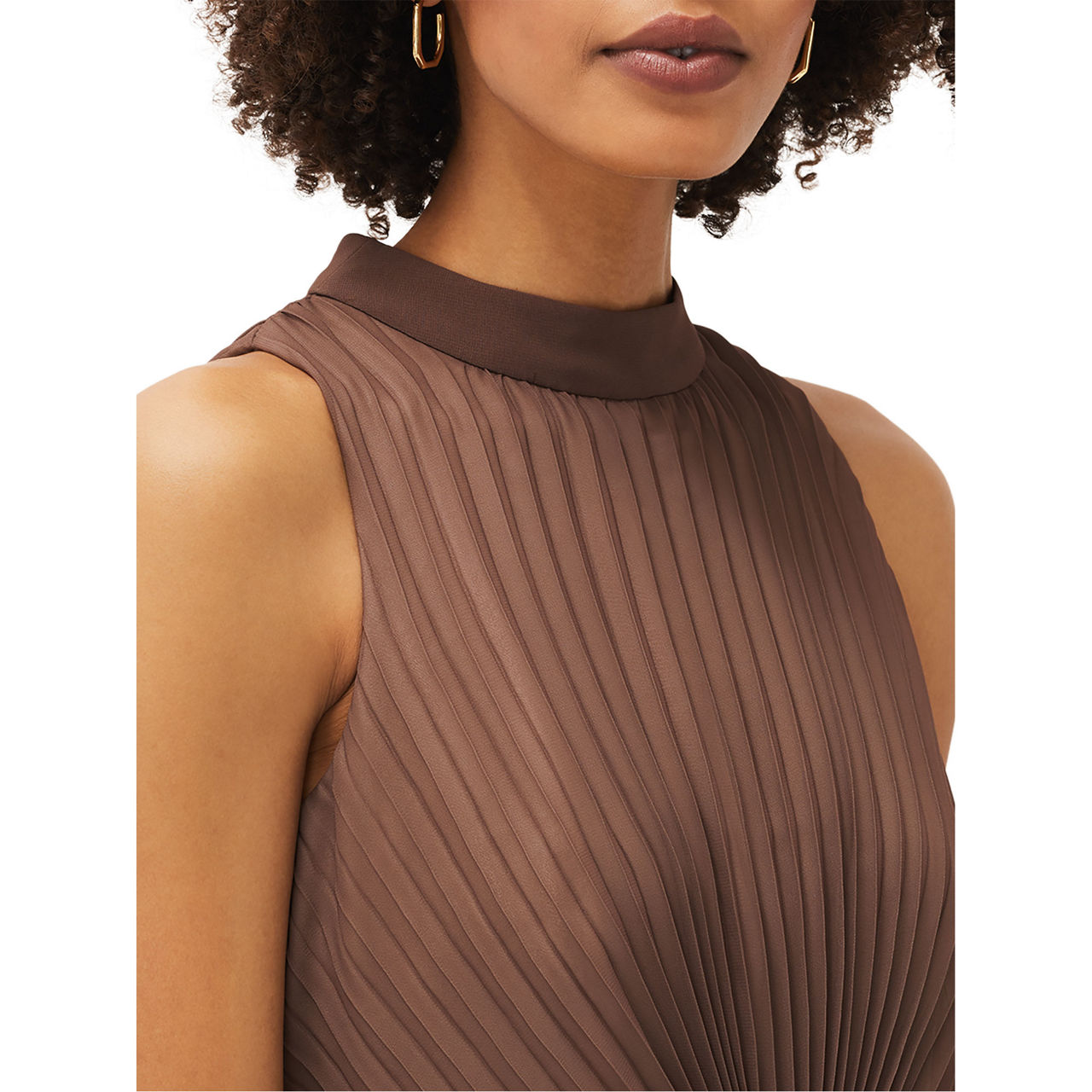 Sile Knit and Pleated Ombre Midi Dress