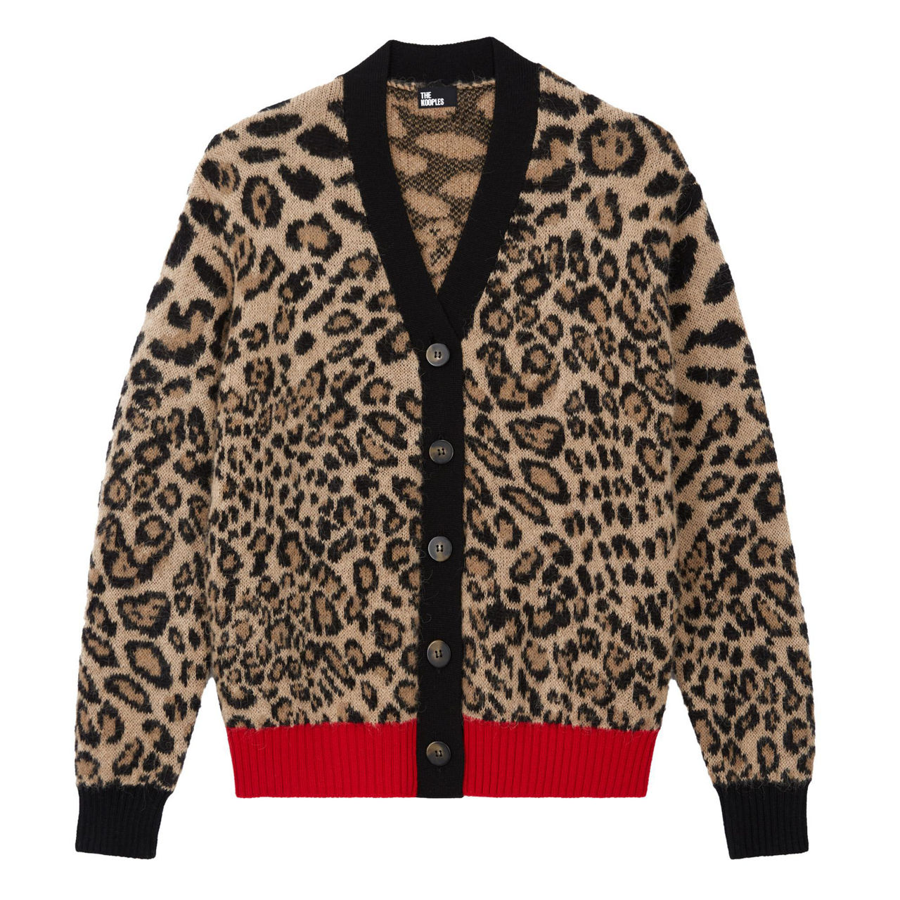 The Kooples Leopard Print Cashmere Sweater