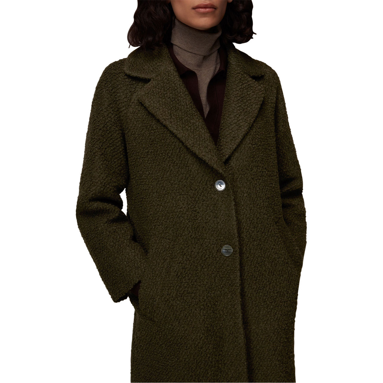 WHISTLES Daisy Boucle Casual Coat