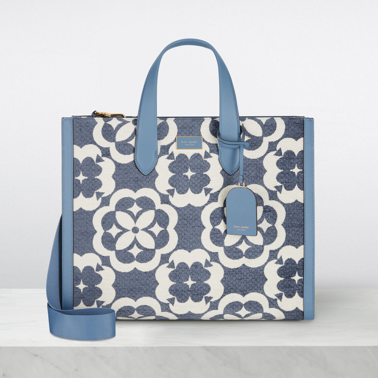 KATE SPADE NEW YORK Floral Monogram Manhattan Large Tote