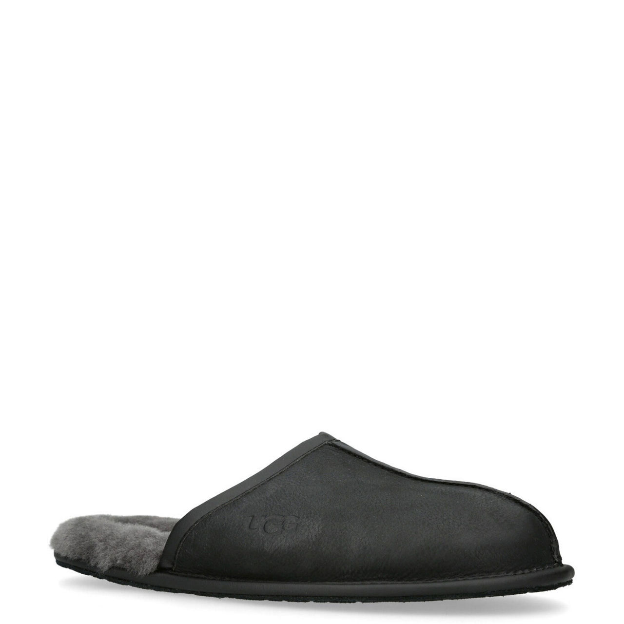 Mens ugg scuff leather clearance slippers