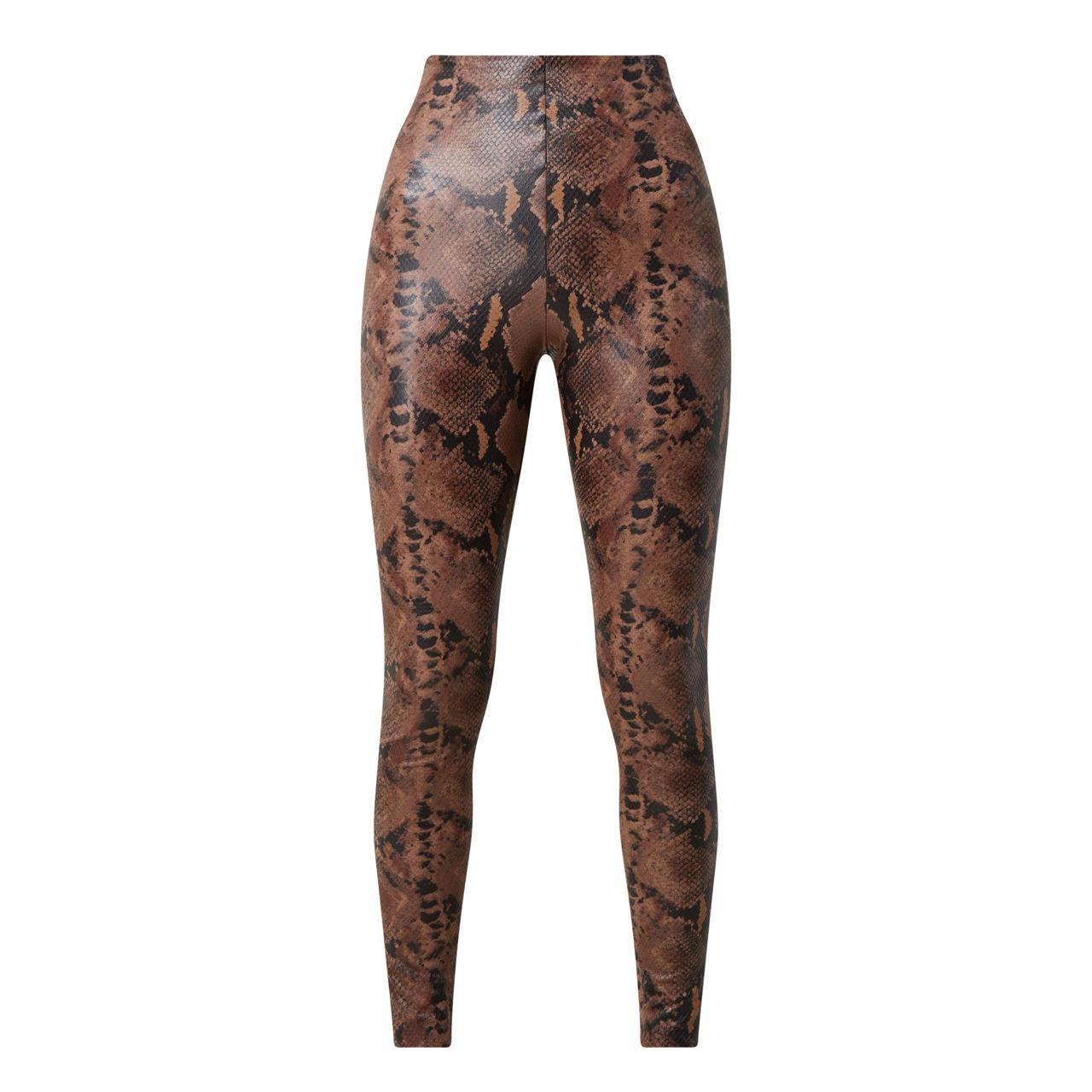 Snake Print Faux Leather Leggings