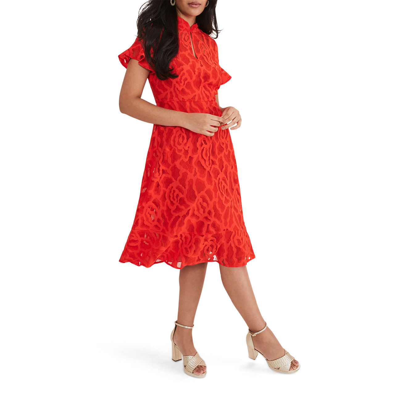 Lulu red lace dress best sale