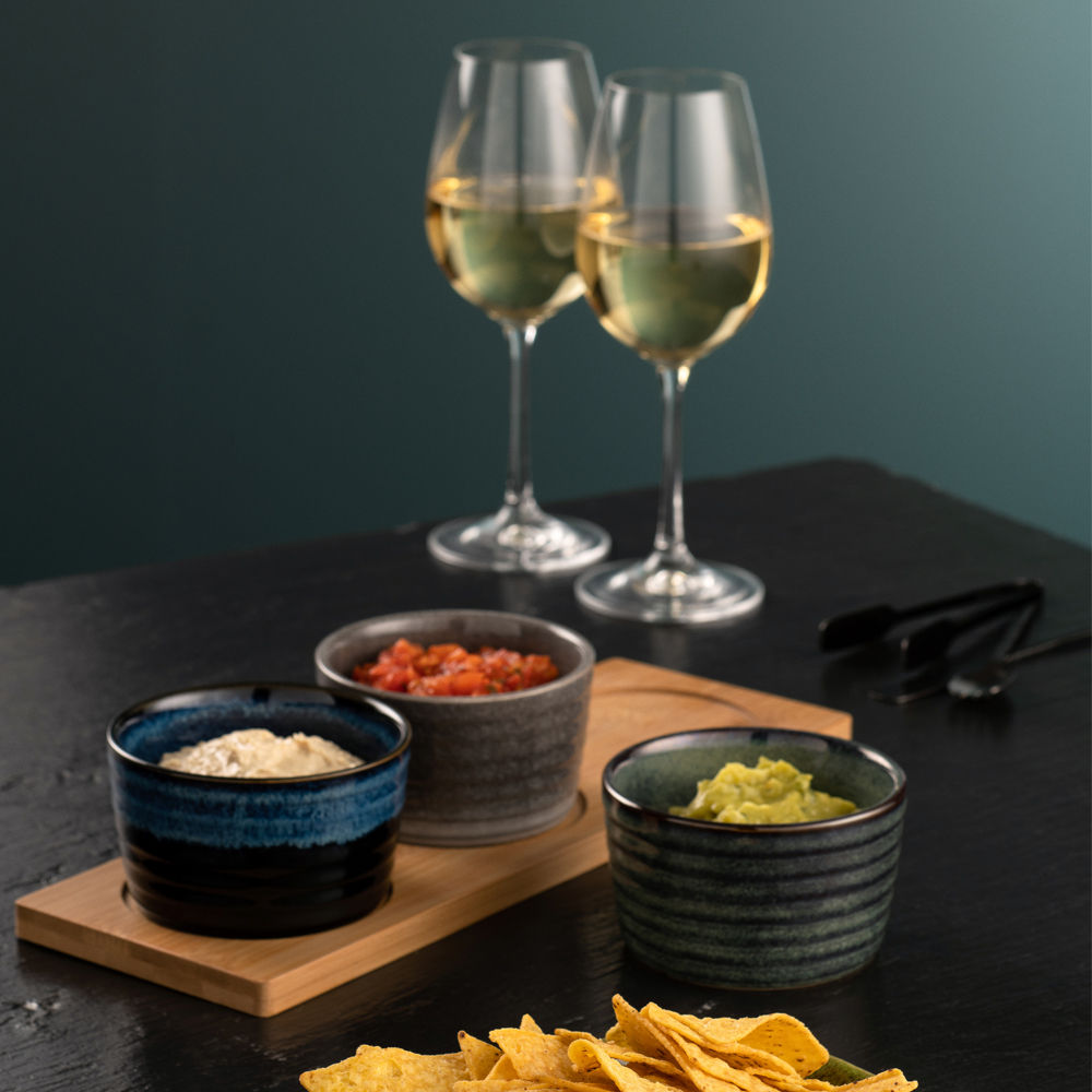 Koda Triple Bowl Four-Piece Serving Set
