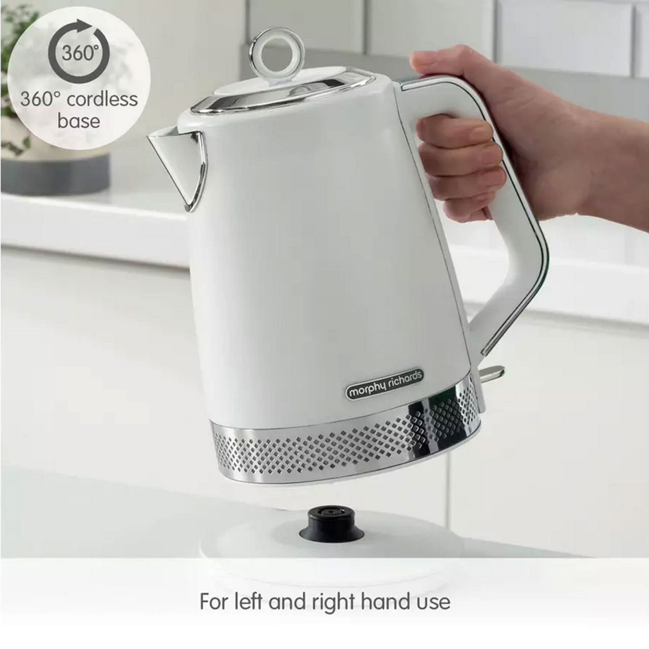 Morphy richards hotsell silver kettle