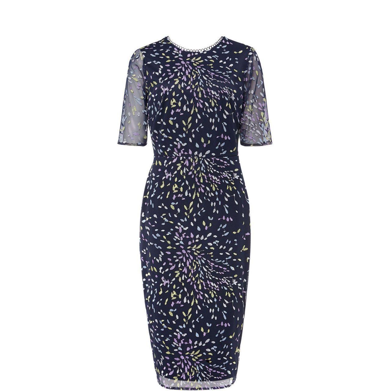 Phase eight navy hot sale and white dress