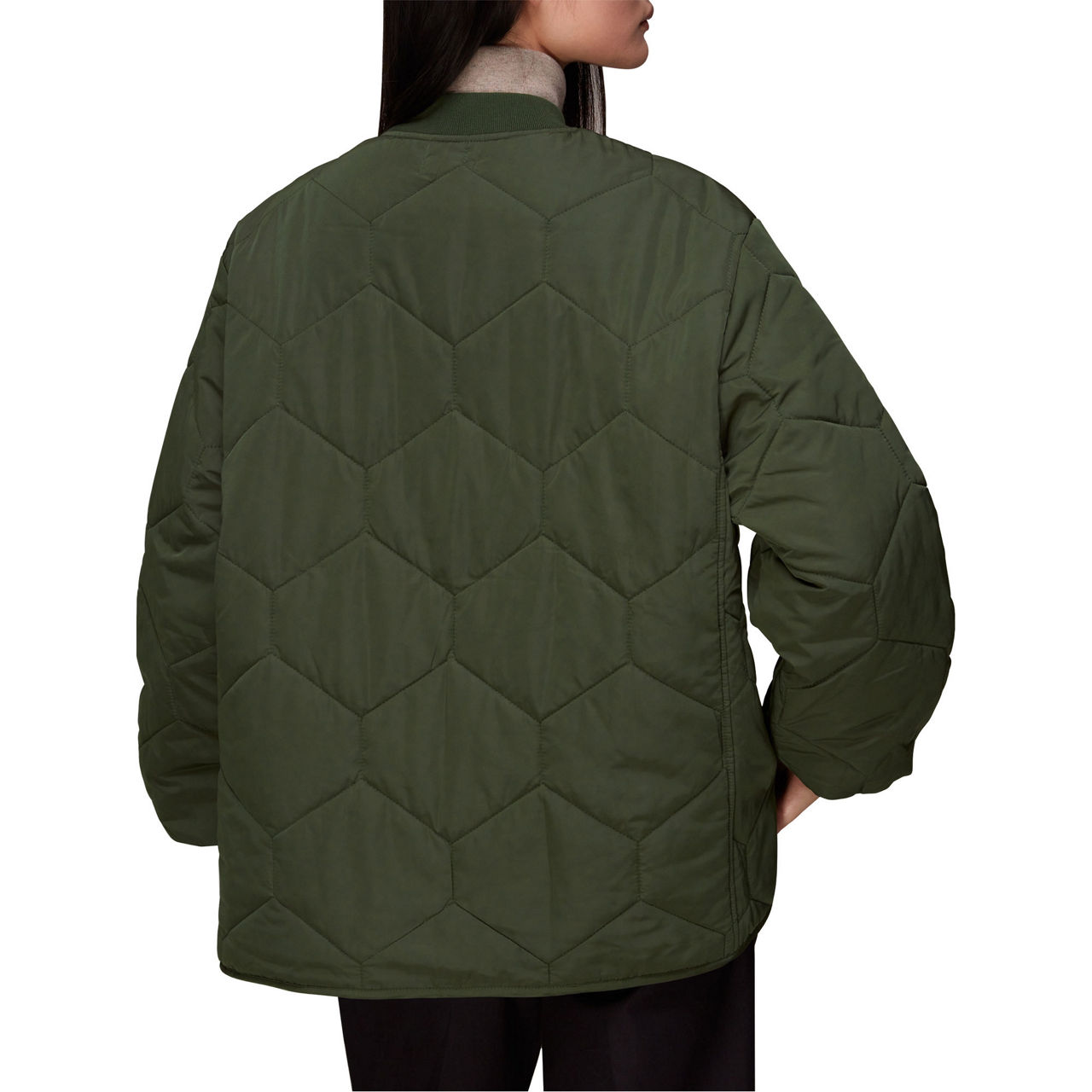 WHISTLES Ida Short Quilted Coat