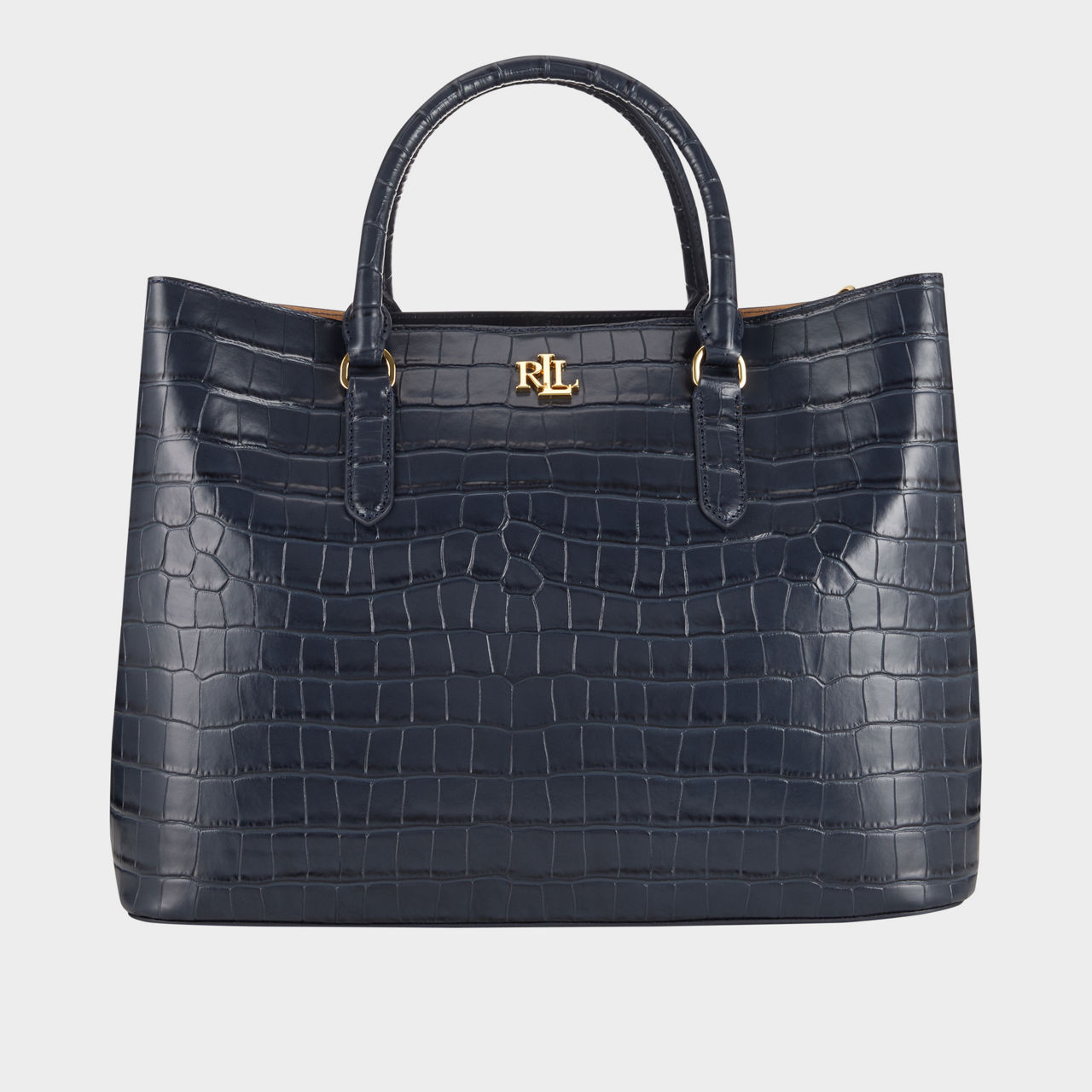 LAUREN Marcy 36 Croc Embossed Tote