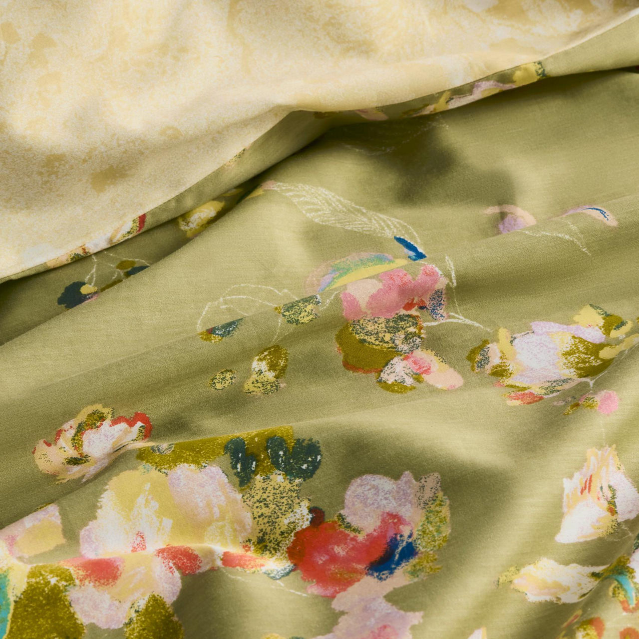 Asmara Quilt Cover Set Lichen