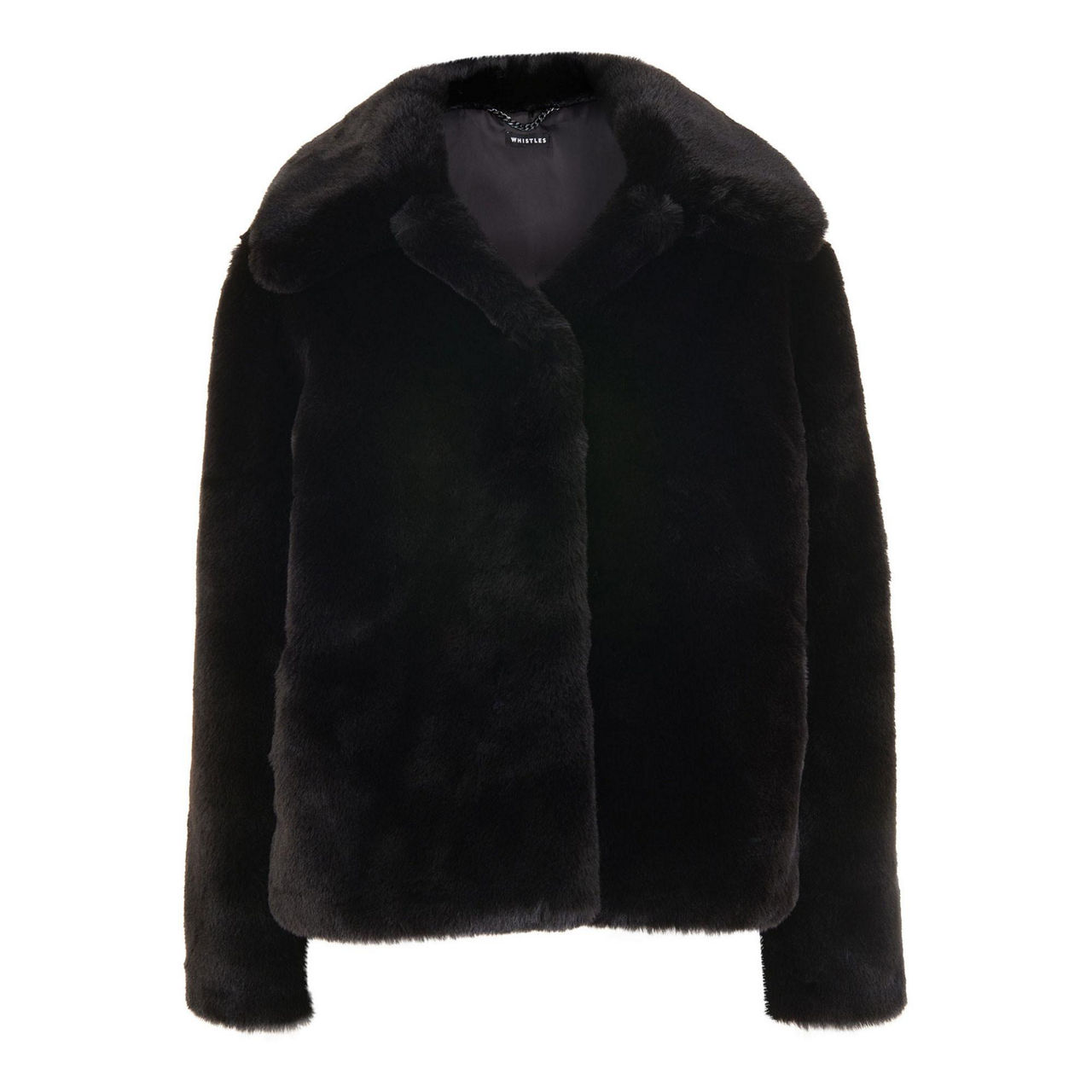 WHISTLES Drew Faux Fur Coat