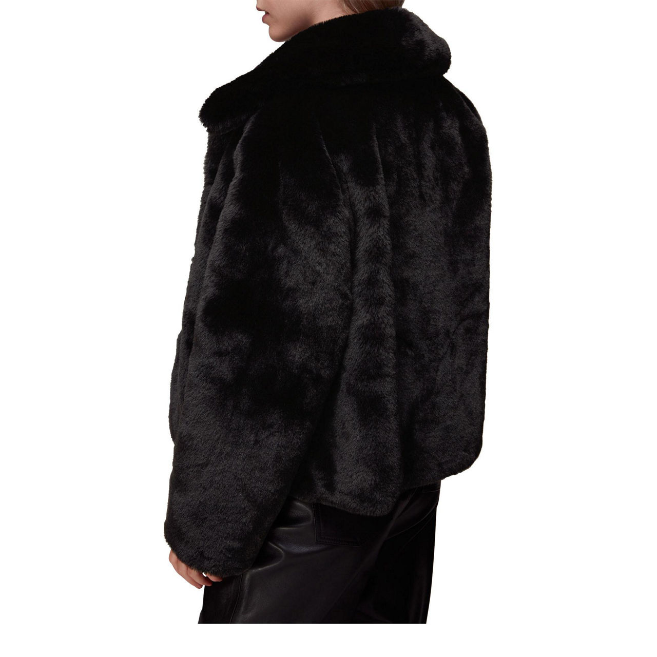 WHISTLES Drew Faux Fur Coat