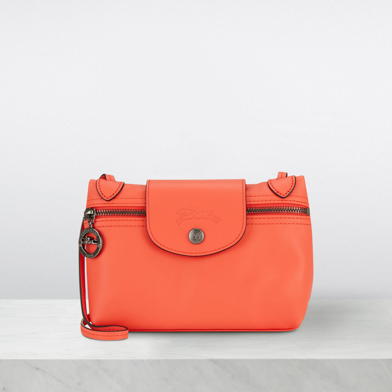 Shop Longchamp Le Pliage Cuir Small Crossbody