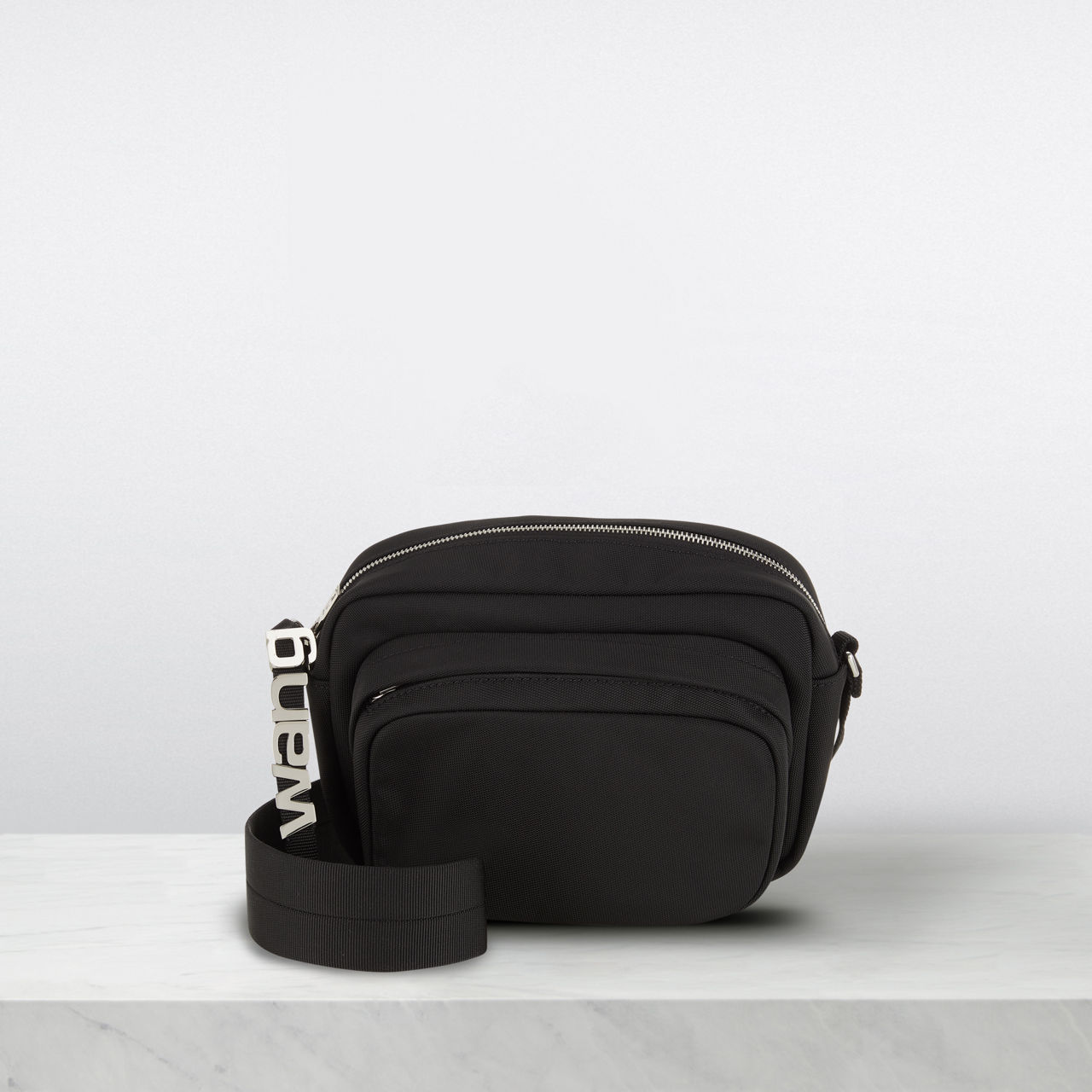 ALEXANDER WANG Heiress Messenger Crossbody Bag Black