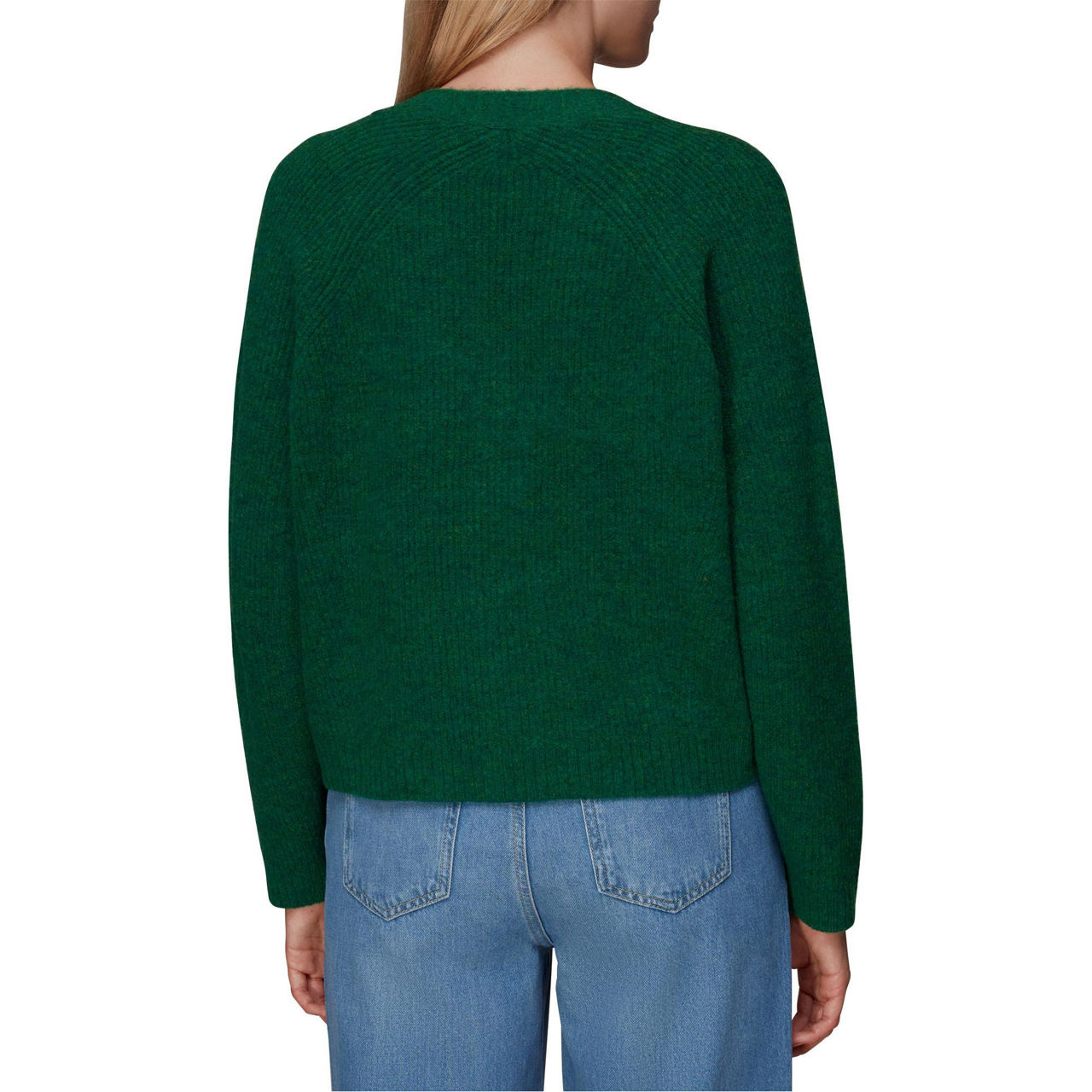 WHISTLES Skye Ribbed Cardigan