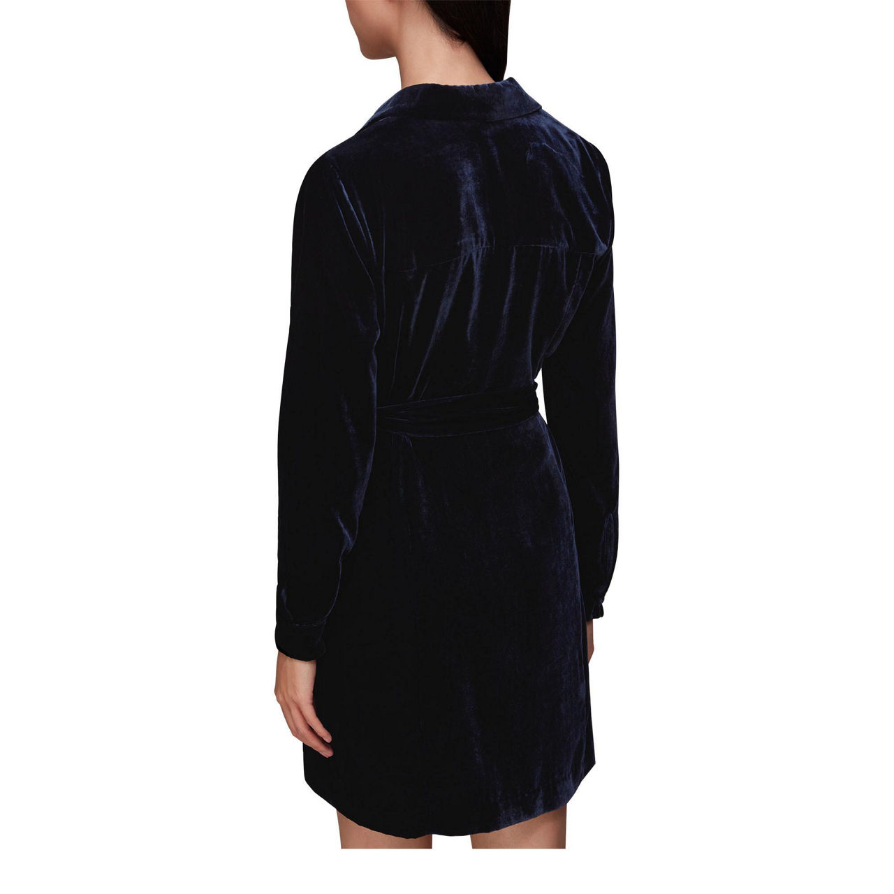 WHISTLES Velvet Wrap Mini Dress