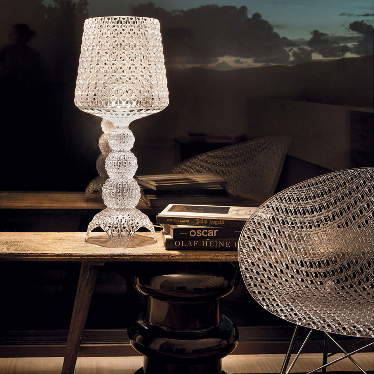 KARTELL Mini Kabuki Table Lamp Crystal Clear