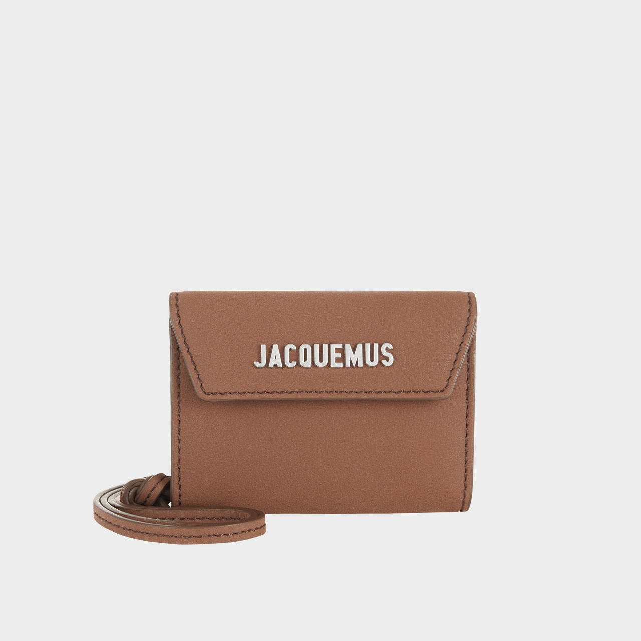 JACQUEMUS Logo Crossbody Wallet Brown