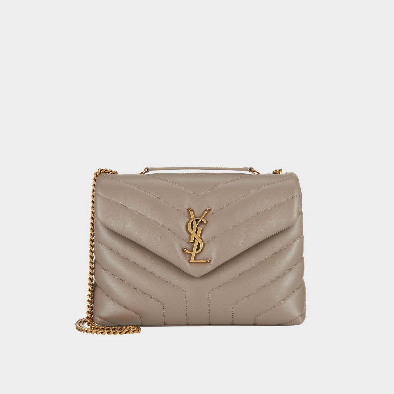 SAINT LAURENT Loulou Small Quilted Y Leather Chain Bag