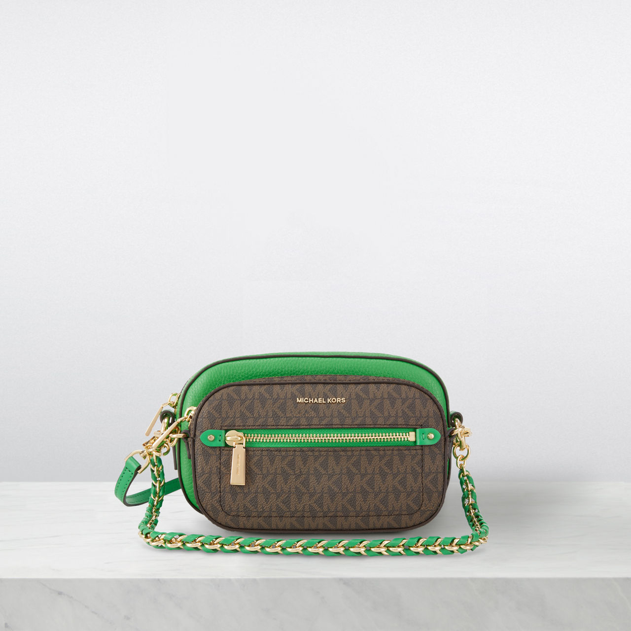 MICHAEL MICHAEL KORS Jet Set Logo and Leather 4 in 1 Crossbody Bag