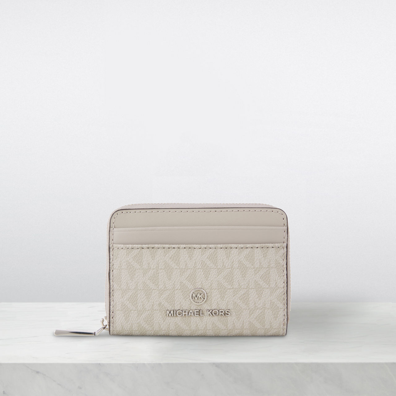 Michael kors small logo and leather wallet sale