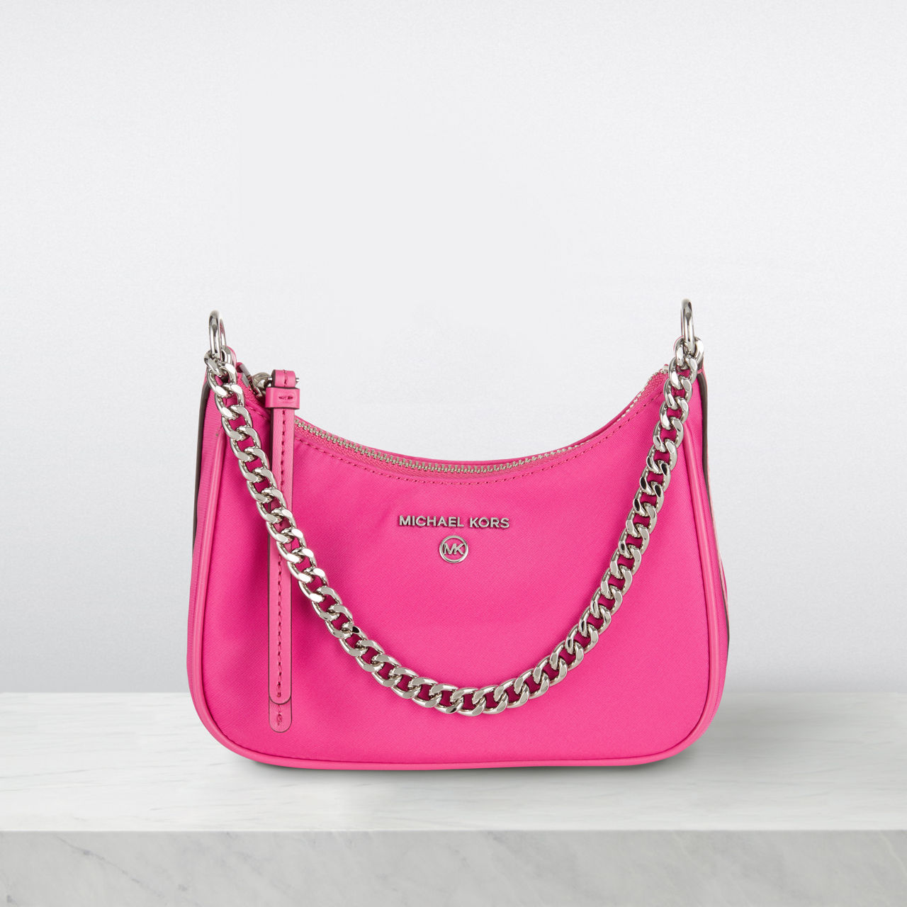 Michael Kors Jet Set Charm Medium Pouchette Crossbody Pink, Crossbody Bag