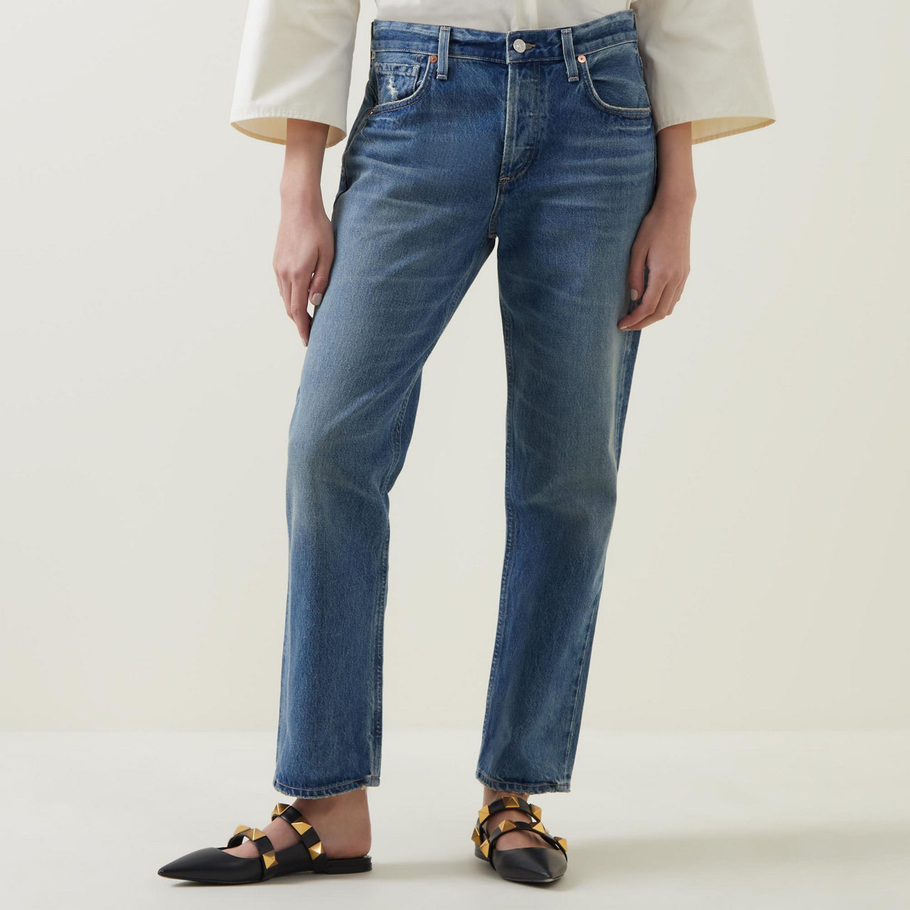 CITIZENS OF HUMANITY Neve Low-Rise Relaxed Fit Straight Leg Jeans