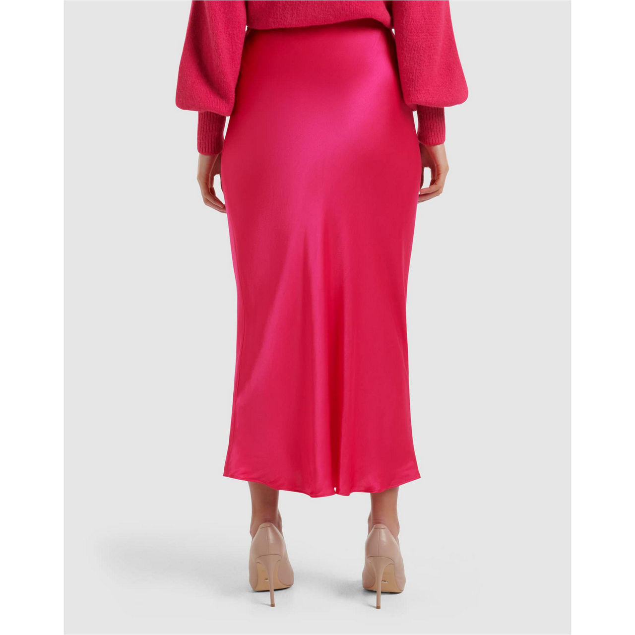 Portia Midi B Skirt in Polka Lemon