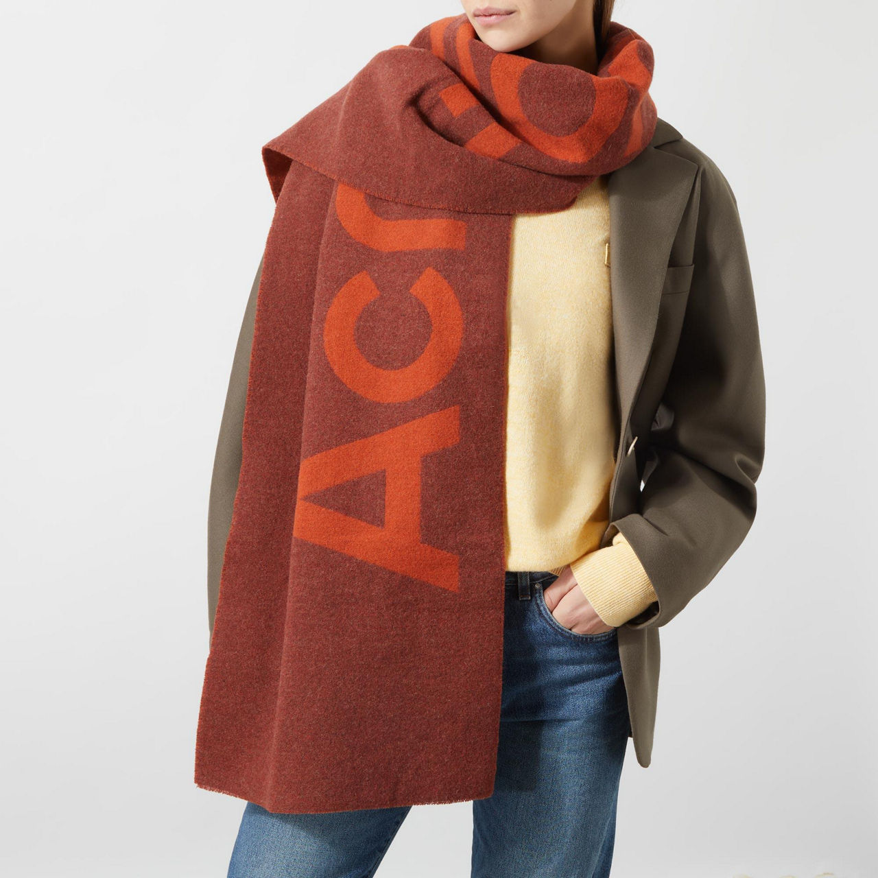 acne studious JACQUARD LOGO SCARF ACNE STUDIOS - LOGO JACQUARD