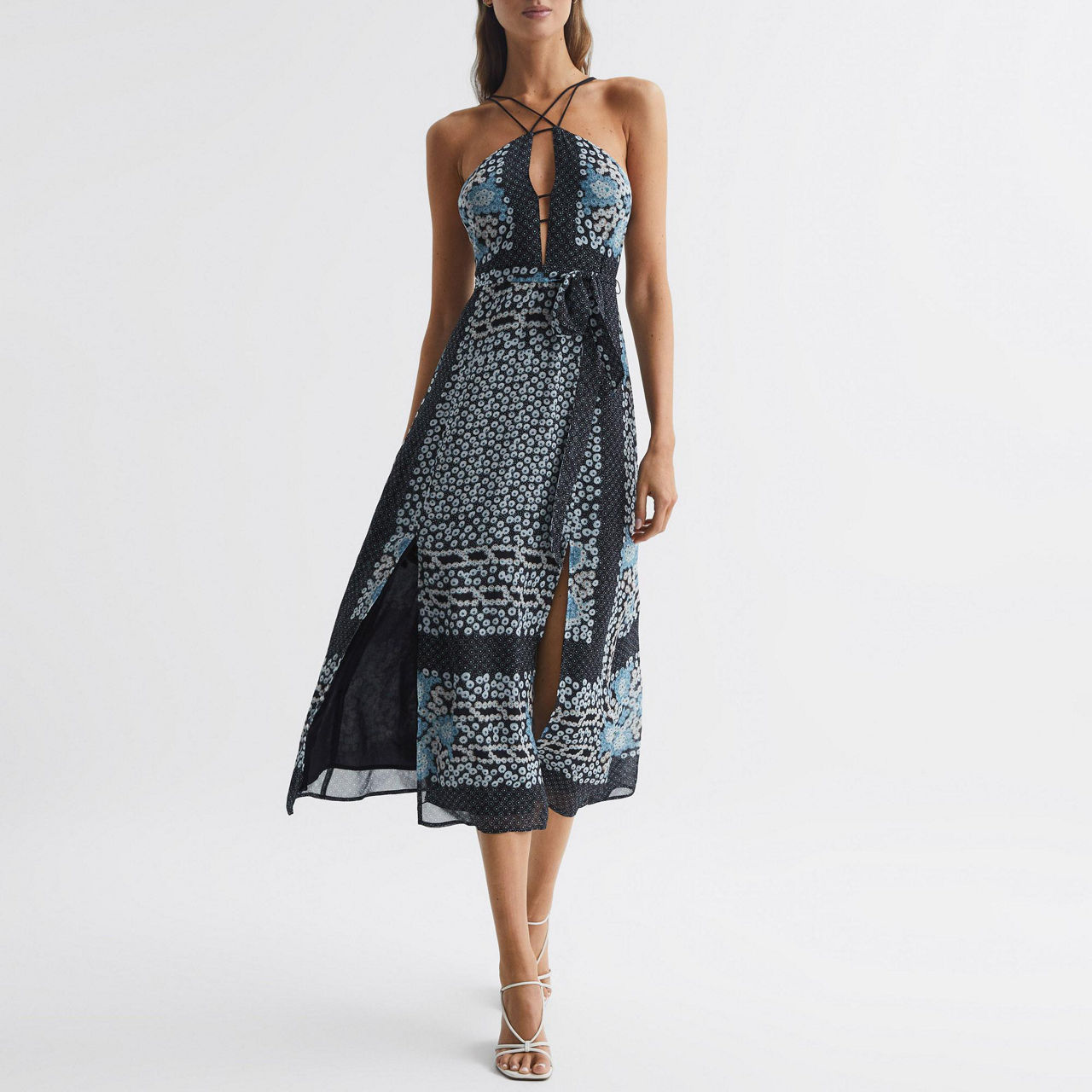 Raissa Floral Appliqué A-line Dress