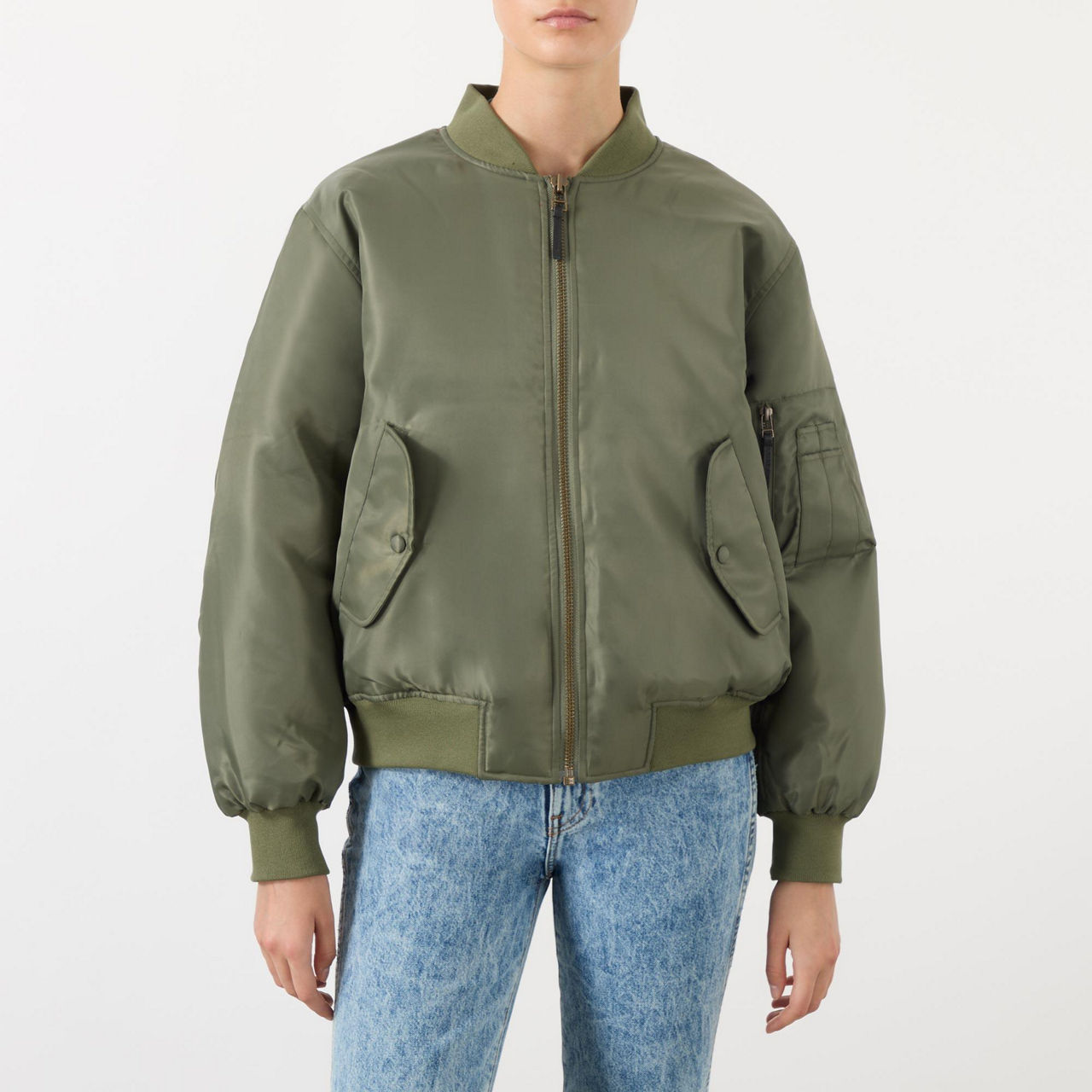 ANINE BING Leon Zip-Through Bomber Jacket