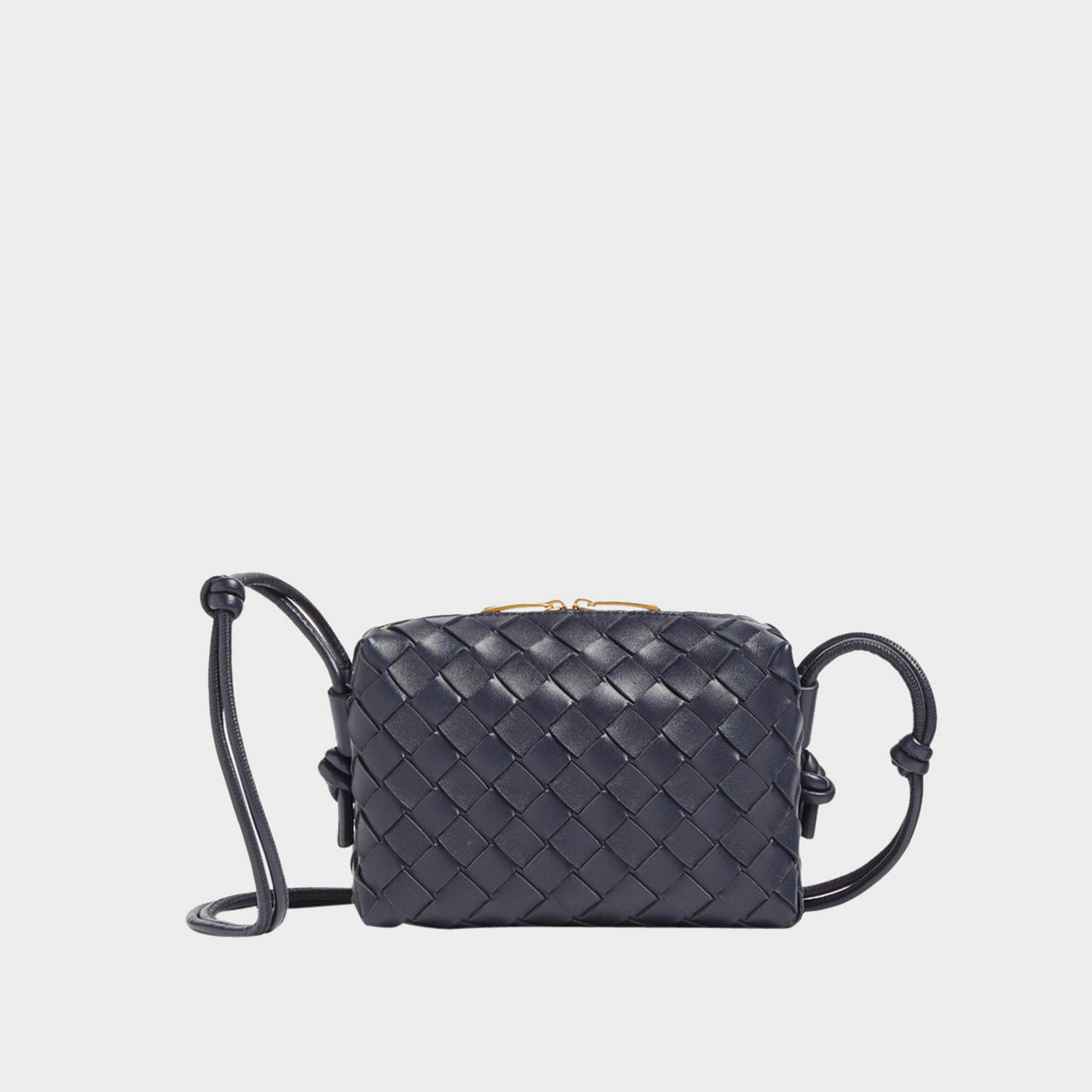 Bottega Veneta Loop Intrecciato Camera Bag Mini Apple Candy in