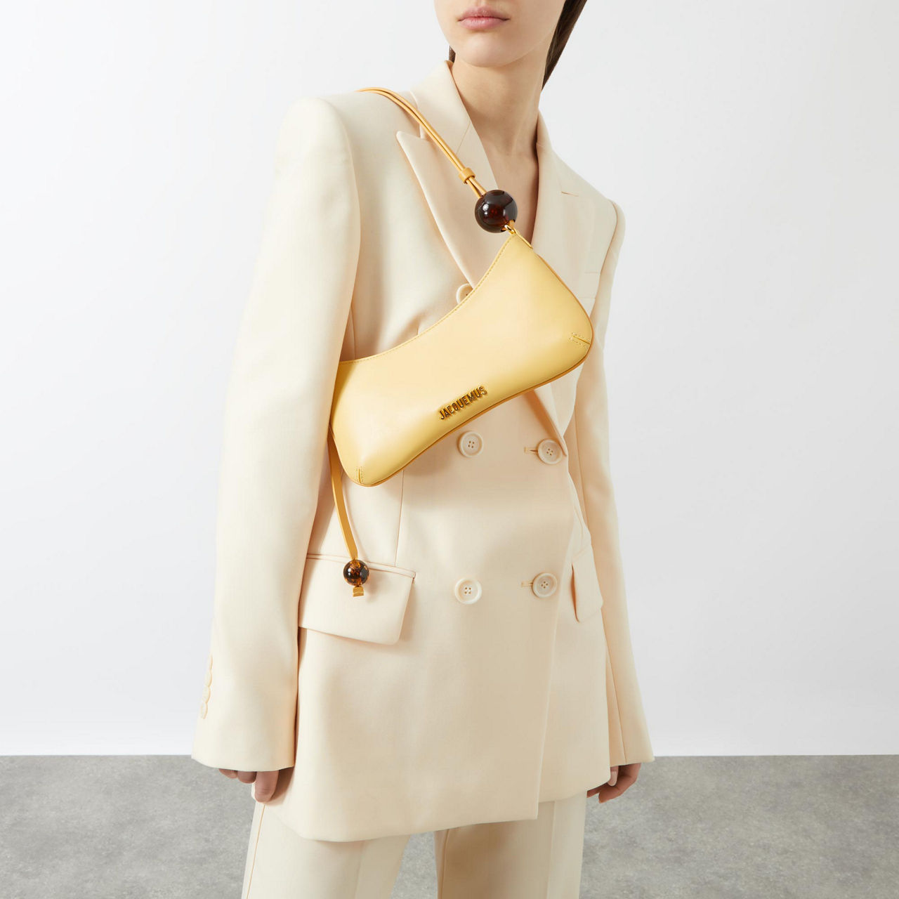 Jacquemus Le Grand Bisou Perle Handbag in Light Yellow