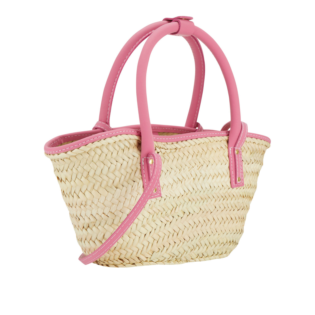 JACQUEMUS Le Petit Panier Soli Basket Bag Dark Pink