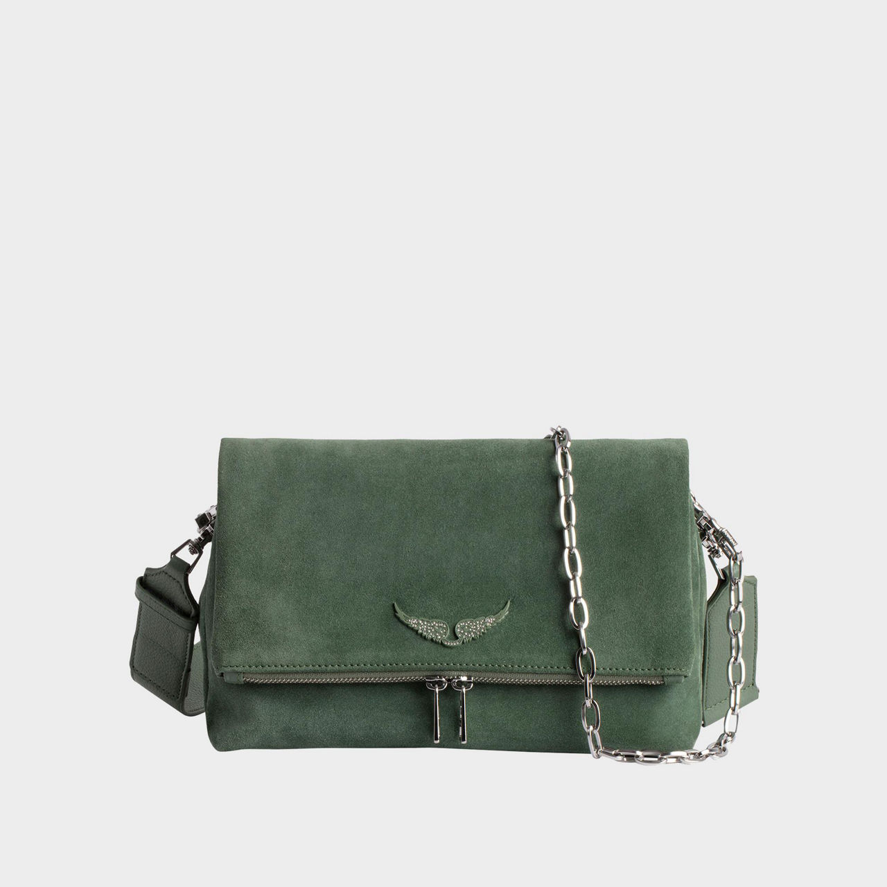 Rocky suede 2025 patent bag