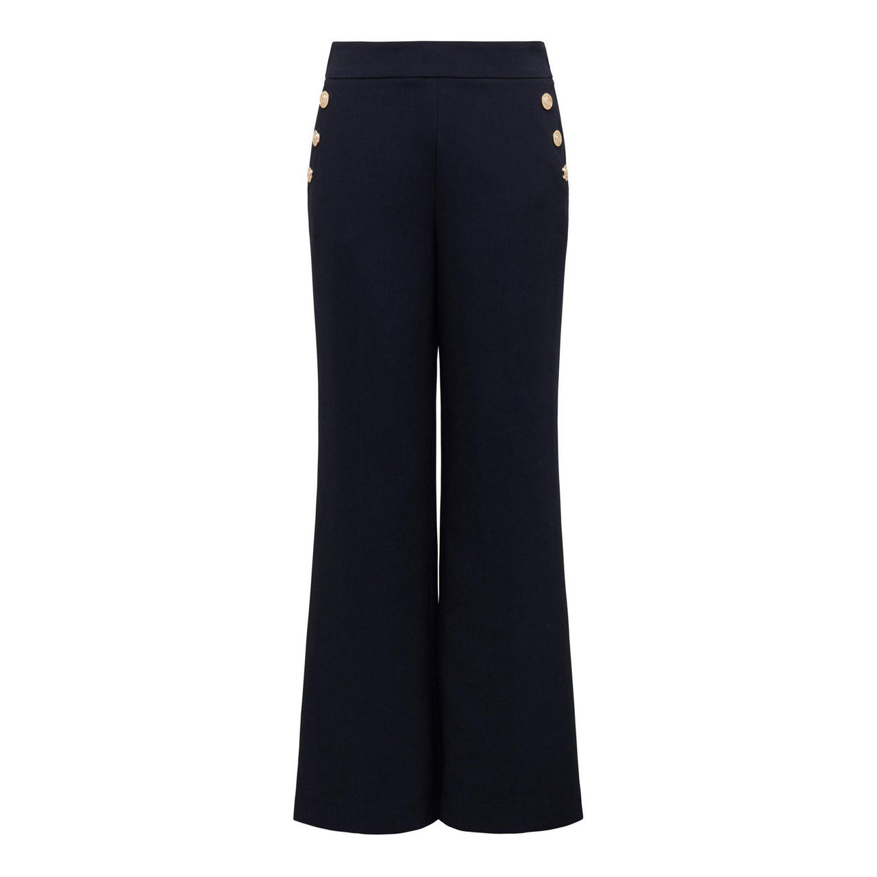 Megan Button Wide Leg Trousers