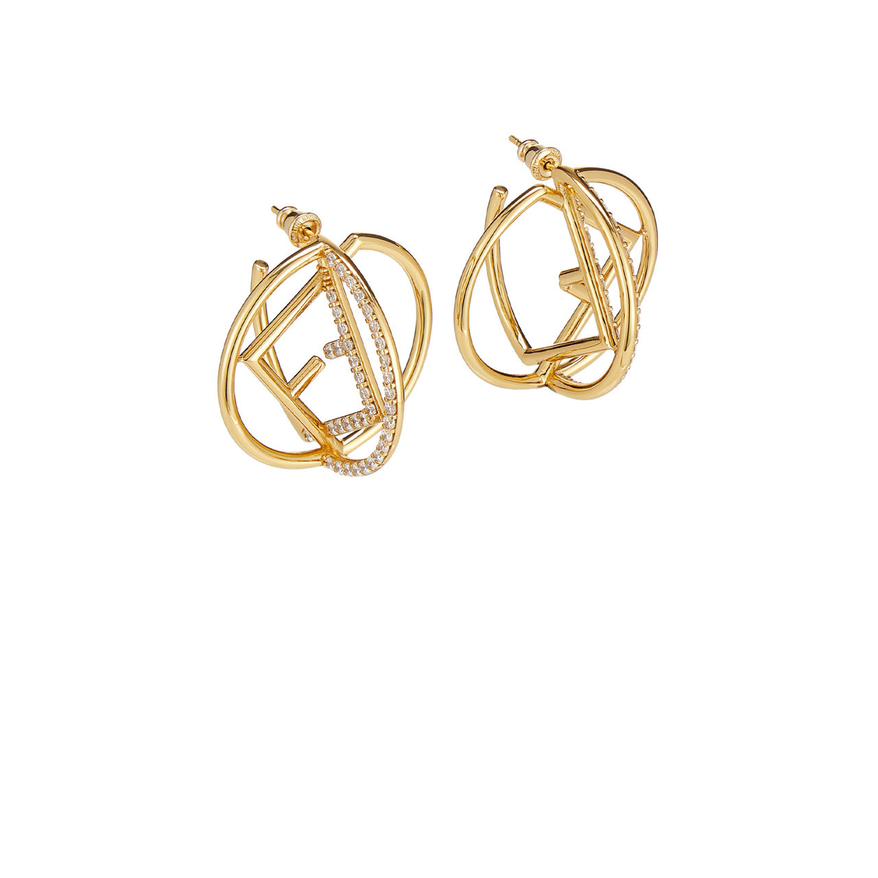 Fendi logo hoop earrings on sale