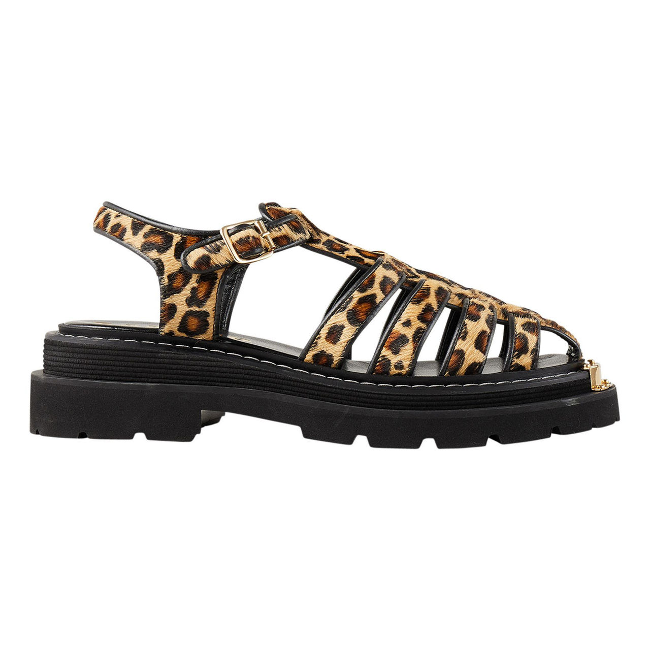 SANDRO Leopard Print Sandals