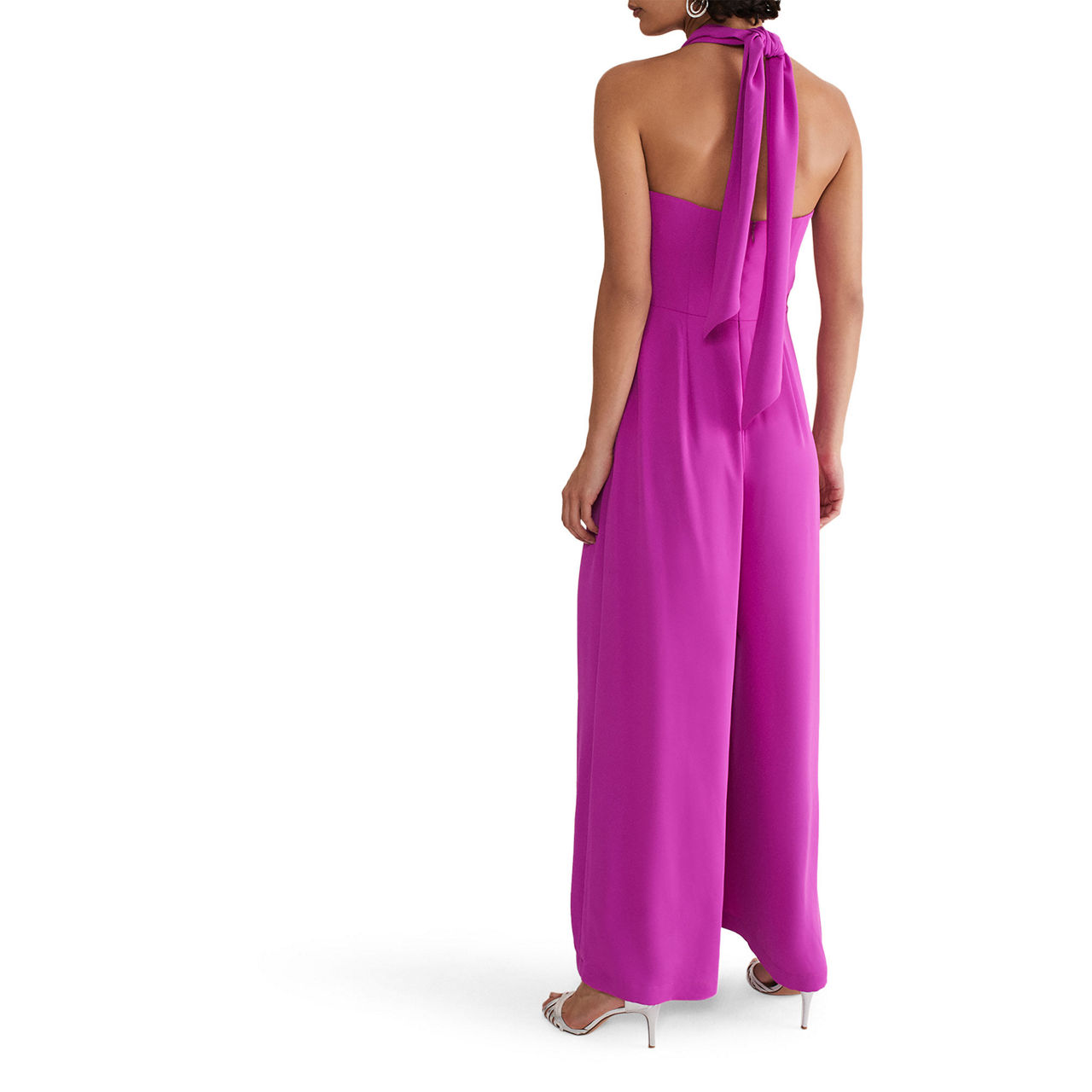 PHASE EIGHT Simone Halter Neck Wide Leg Jumpsuit