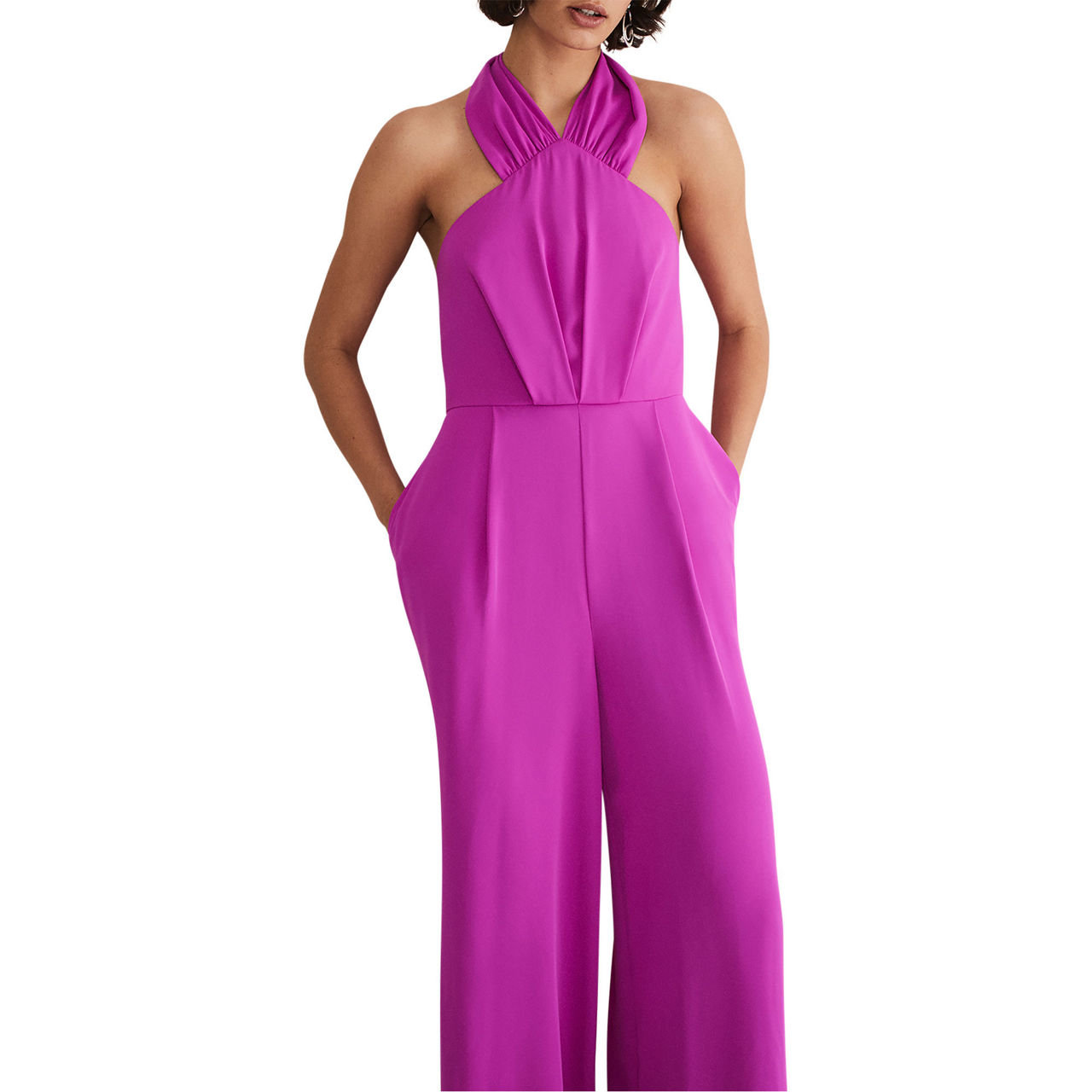 PHASE EIGHT Simone Halter Neck Wide Leg Jumpsuit