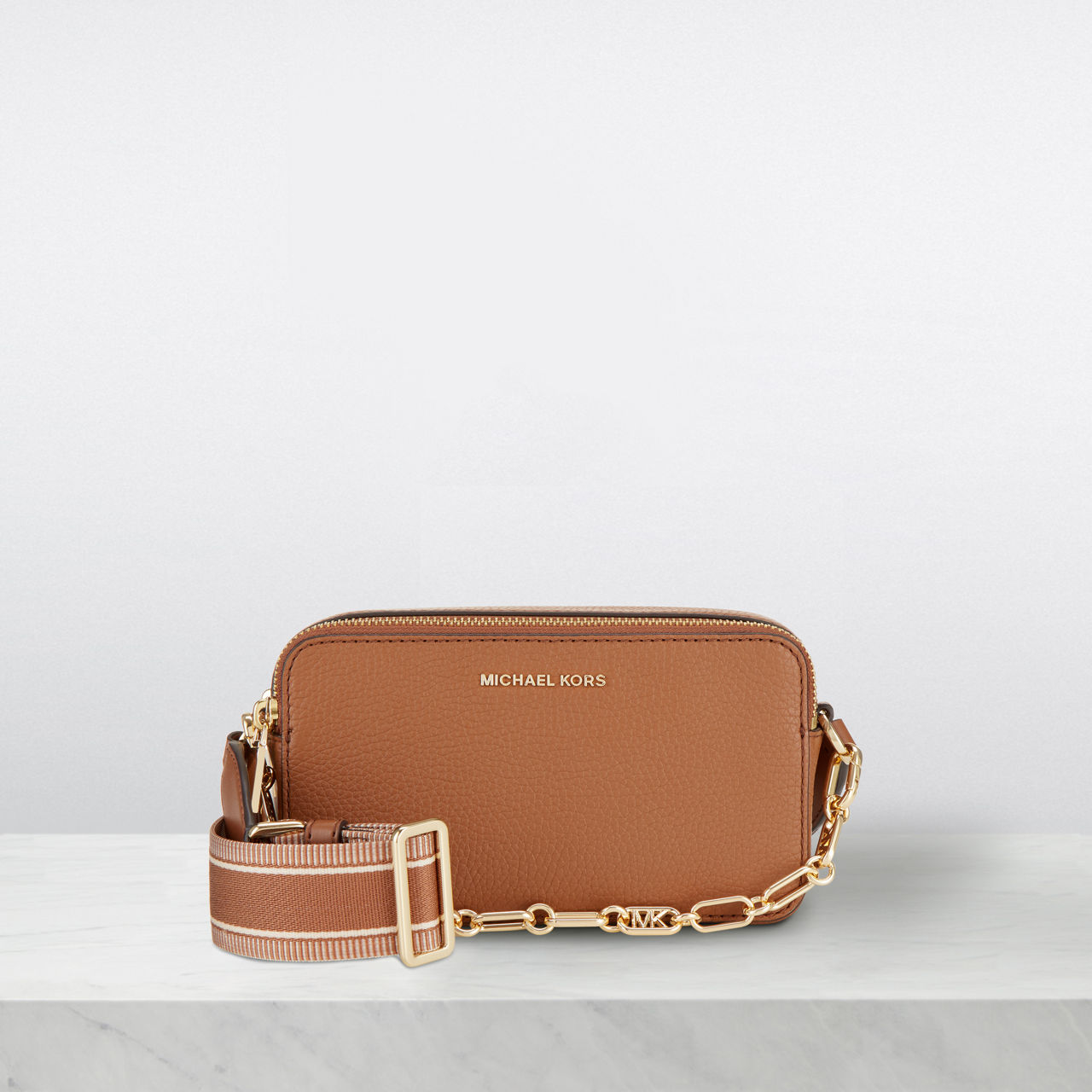 Jetset Double Zip Leather Crossbody Bag