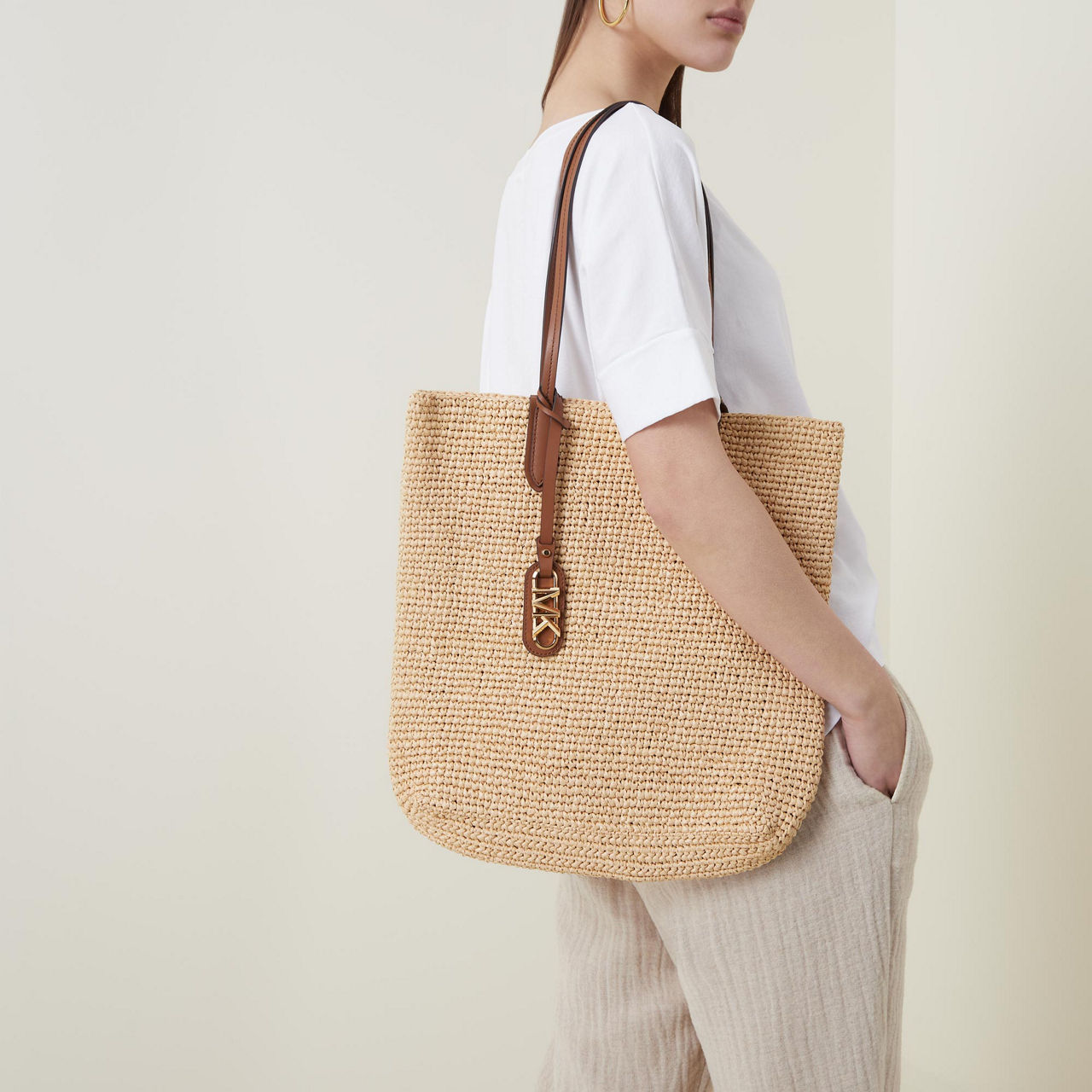 MICHAEL MICHAEL KORS Eliza Raffia Tote