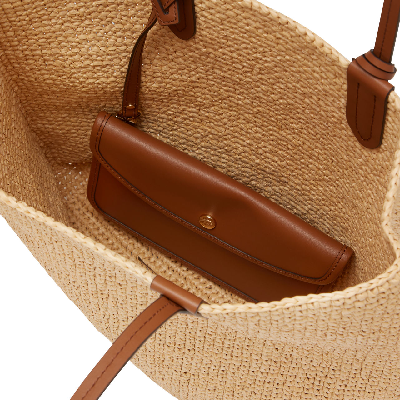 Michael kors raffia outlet tote