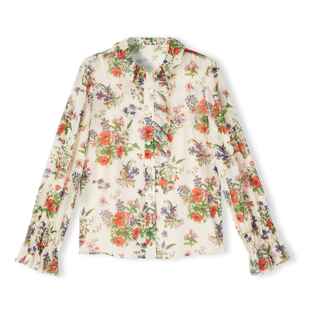 LK BENNETT Elowen Poppy Print Blouse