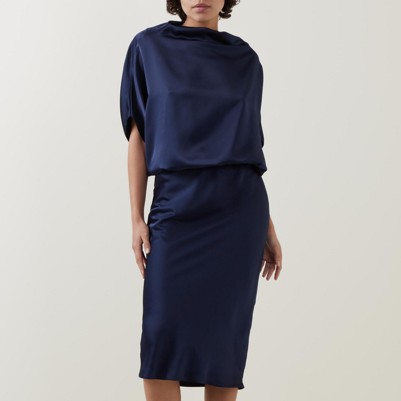 Lila Dress - Black satin main image 1