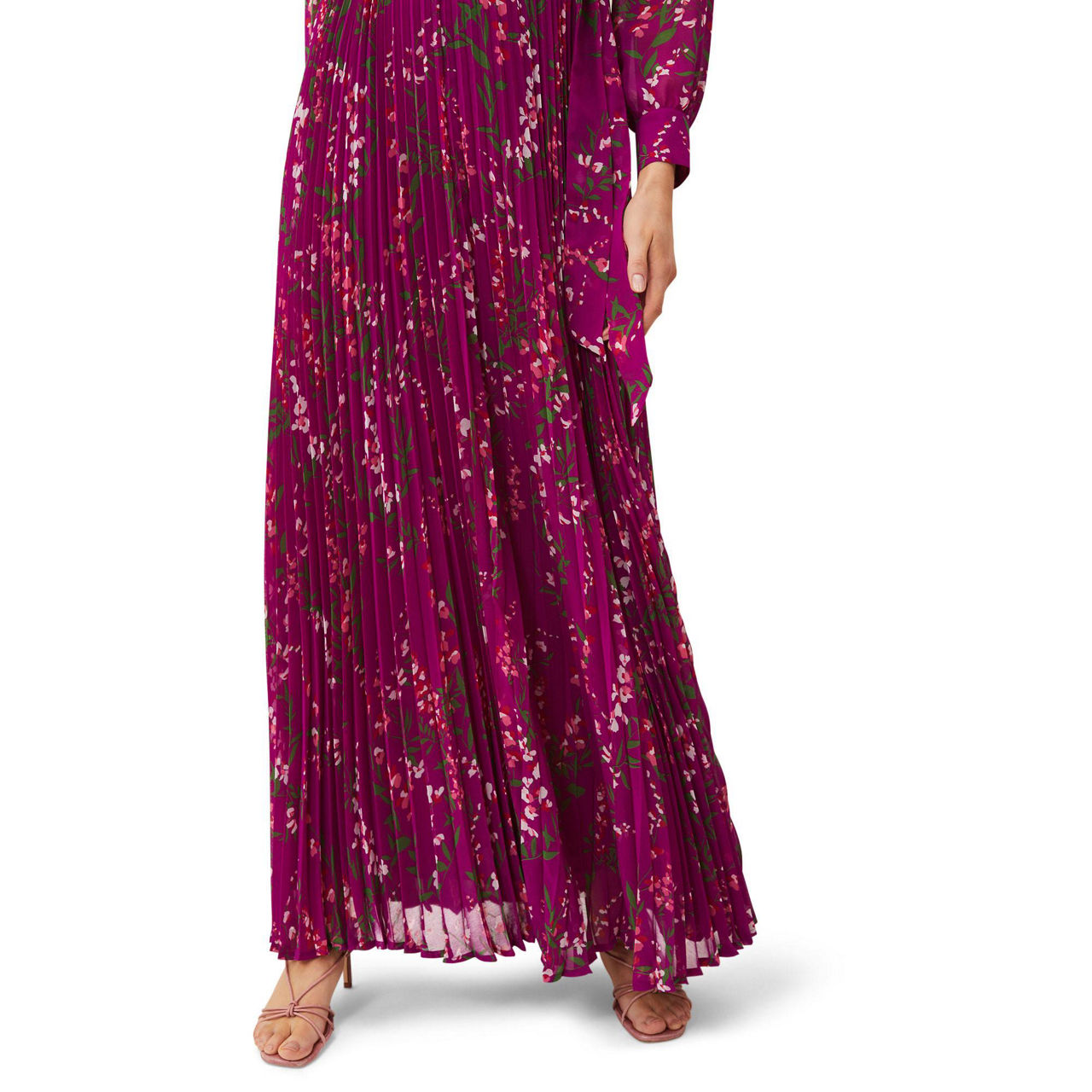 Carmen pleated maxi dress sale