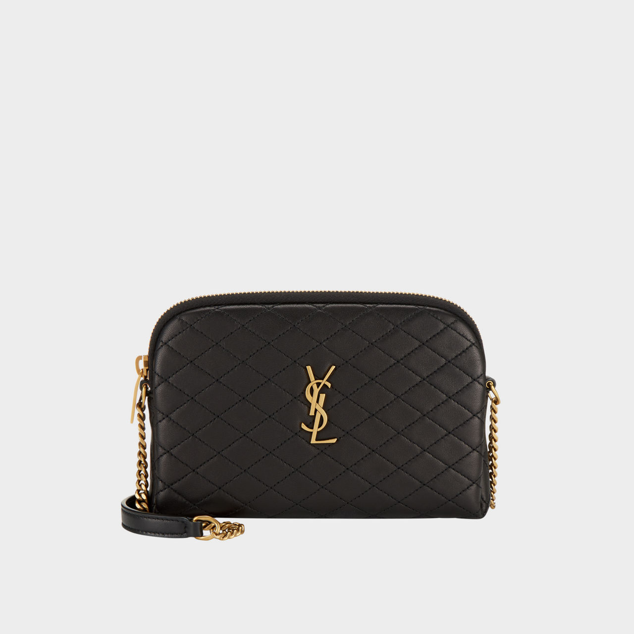 SAINT LAURENT Gaby Quilted Chain Pouch Bag