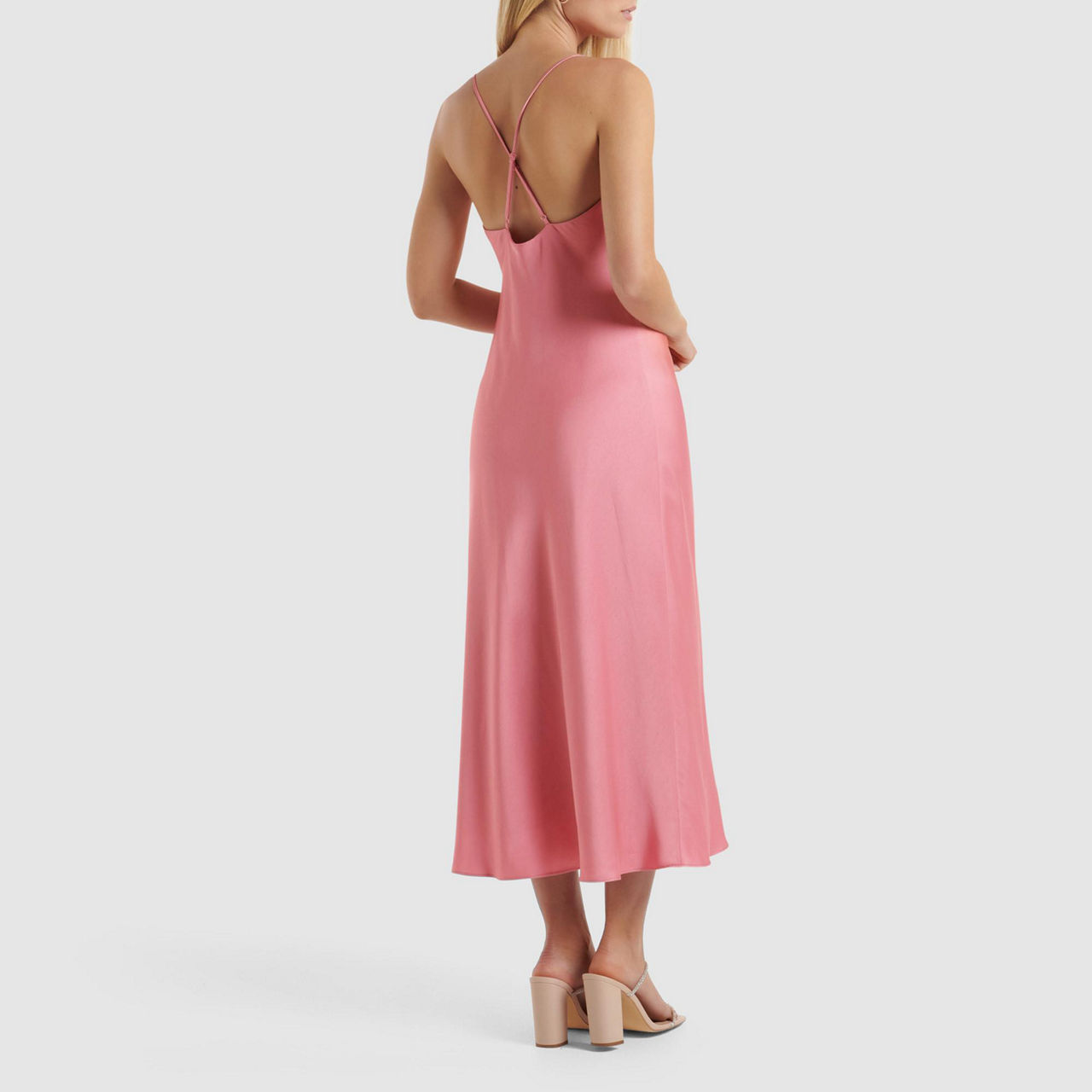 Blaire | Black Asymmetric-Neck Maxi Dress With Gold-Detailing